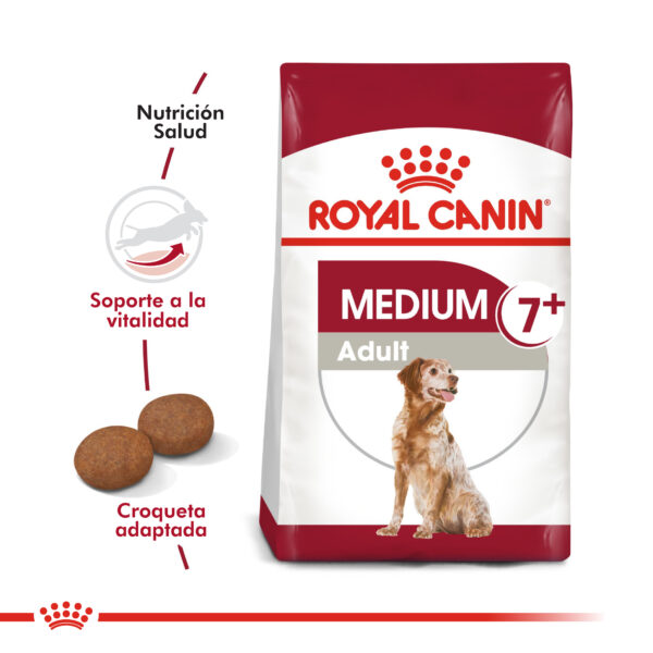Royal Canin Medium  adulto +7 15kg - Imagen 2