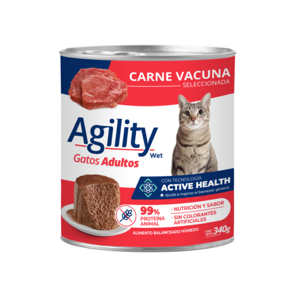 Agility lata gato carne 90g
