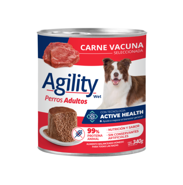 Agility lata perro carne 340g