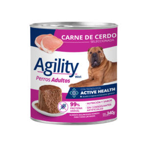 Agility lata perro cerdo 340g