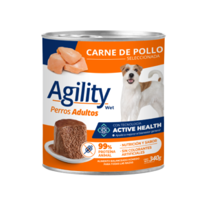 Agility lata perro pollo 340g