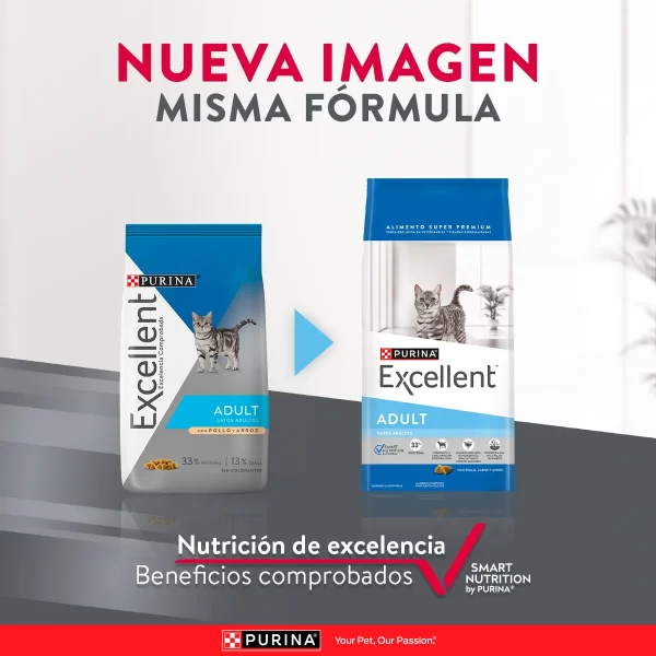 Excellent gato adulto con pollo y arroz 7 5kg - Imagen 2