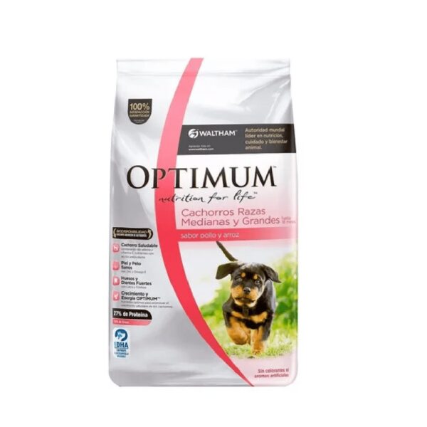 Optimum puppy raza mediana y grande 15kg