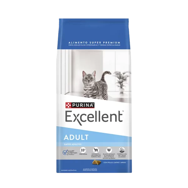 Excellent gato adulto con pollo y arroz 7 5kg