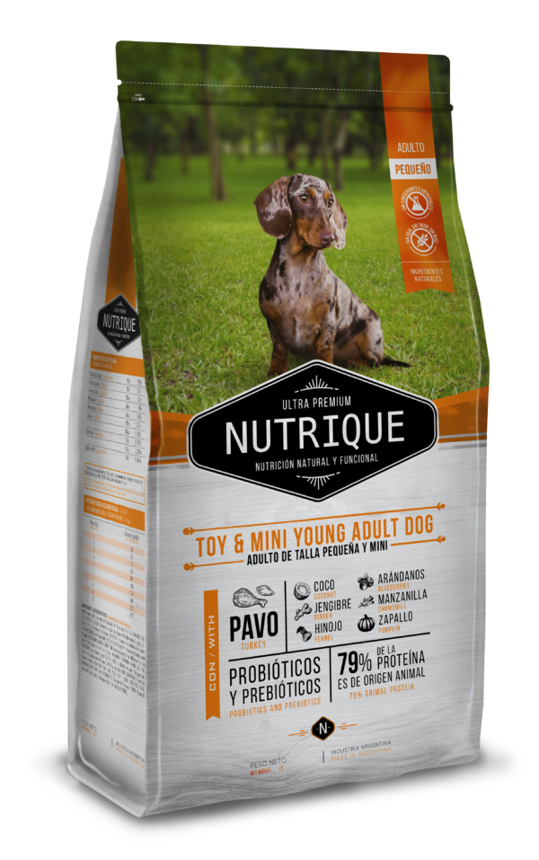Nutrique Toy & Mini Young Adult Dog x 7.5kg - Imagen 3