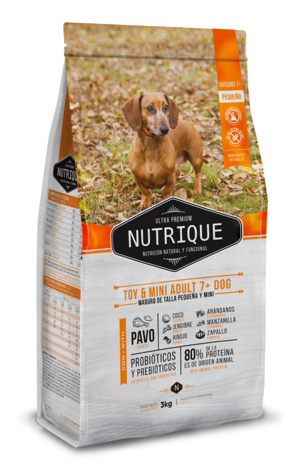 Nutrique Toy & Mini Adult 7+ Dog x 3kg - Imagen 2
