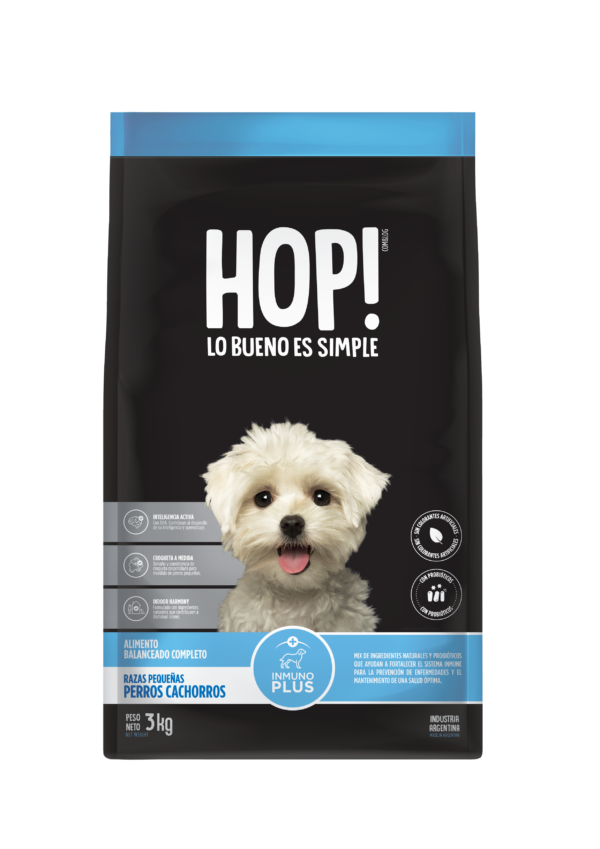 Hop! Perro Cachorro Raza Pequena x 3 Kg.