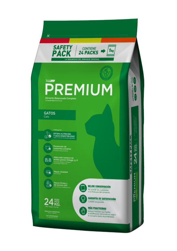 Premium Gato Adulto Safety Pack x 24 Kg.