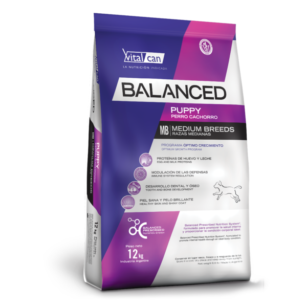Balanced Perro Cachorro Raza Mediana x 1 kg. - Imagen 2
