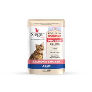 Sieger pouch gato adulto salmon y pollo 100g
