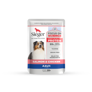 Sieger pouch perro adulto salmon y pollo 100g