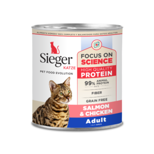 Sieger lata gato adulto salmon y pollo 340g