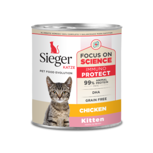 Sieger lata kitten pollo 340g