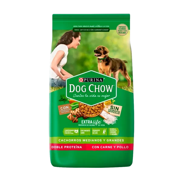 Dog Chow cachorro triple proteina mediano 15kg