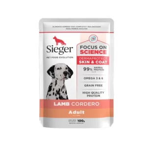Sieger pouch perro cordero 100g