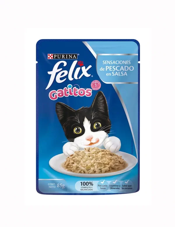 Felix pouch gatitos pescado