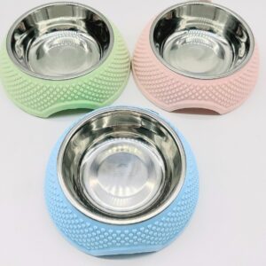 Comedero corazones con bowl acero 16cm