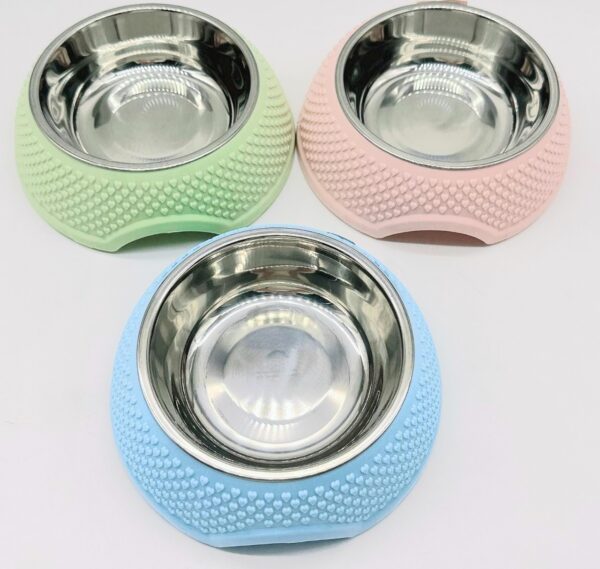 Comedero corazones con bowl acero 16cm