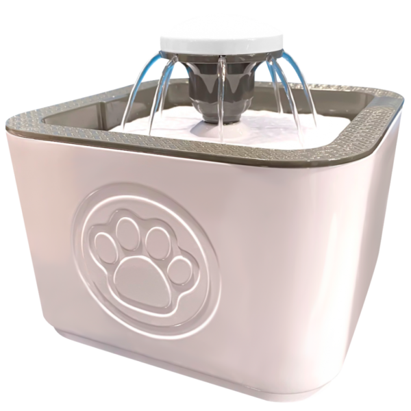 Fuente bebedero para gato cuadrada