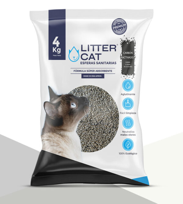 Piedritas aglutinante Litter cat carbon activado 4
