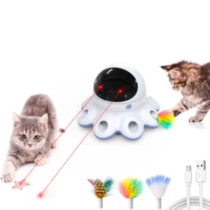 juguete laser interactivo giratorio
