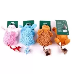 Juguete peluche perro con rulos