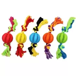 Juguete Soga corta con pelota dental mediana